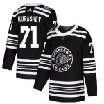 Adidas Chicago Blackhawks 71 Philipp Kurashev Authentic Black ized 2019 Winter Classic Youth NHL Jersey