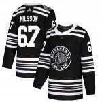 Adidas Chicago Blackhawks 67 Jacob Nilsson Authentic Black 2019 Winter Classic Youth NHL Jersey