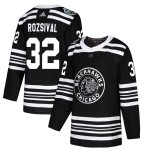 Adidas Chicago Blackhawks 32 Michal Rozsival Authentic Black 2019 Winter Classic Youth NHL Jersey
