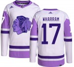 Adidas Chicago Blackhawks 17 Kenny Wharram Authentic Hockey Fights Cancer Men's NHL Jersey
