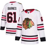 Adidas Chicago Blackhawks 61 Tyler Barnes Authentic White Away Men's NHL Jersey