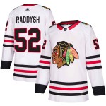 Adidas Chicago Blackhawks 52 Darren Raddysh Authentic White Away Men's NHL Jersey