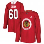 Adidas Chicago Blackhawks 60 Collin Delia Authentic Red Home Practice Youth NHL Jersey