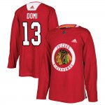 Adidas Chicago Blackhawks 13 Max Domi Authentic Red Home Practice Youth NHL Jersey