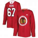 Adidas Chicago Blackhawks 67 Tanner Kero Authentic Red Home Practice Youth NHL Jersey