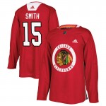 Adidas Chicago Blackhawks 15 Zack Smith Authentic Red Home Practice Youth NHL Jersey