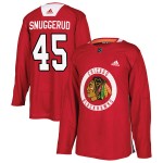 Adidas Chicago Blackhawks 45 Luc Snuggerud Authentic Red Home Practice Youth NHL Jersey