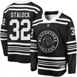 Fanatics Branded Chicago Blackhawks 32 Alex Stalock Premier Black Breakaway Alternate 2019/20 Youth NHL Jersey
