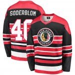 Fanatics Branded Chicago Blackhawks 40 Arvid Soderblom Premier Red/Black Breakaway Heritage Men's NHL Jersey