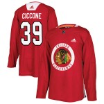 Adidas Chicago Blackhawks 39 Enrico Ciccone Authentic Red Home Practice Men's NHL Jersey