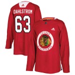 Adidas Chicago Blackhawks 63 Carl Dahlstrom Authentic Red Home Practice Men's NHL Jersey