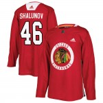 Adidas Chicago Blackhawks 46 Maxim Shalunov Authentic Red Home Practice Men's NHL Jersey