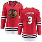 Fanatics Branded Chicago Blackhawks 3 Jack Johnson Red Breakaway Home Women's NHL Jersey