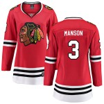 Fanatics Branded Chicago Blackhawks 3 Dave Manson Red Breakaway Home Women's NHL Jersey