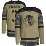 Adidas Chicago Blackhawks 3 Keith Magnuson Authentic Camo Military Appreciation Practice Men's NHL Jersey