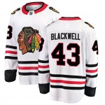 Fanatics Branded Chicago Blackhawks 43 Colin Blackwell White Breakaway Away Youth NHL Jersey
