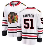 Fanatics Branded Chicago Blackhawks 51 Brian Campbell White Breakaway Away Youth NHL Jersey