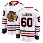 Fanatics Branded Chicago Blackhawks 60 Mac Carruth White Breakaway Away Youth NHL Jersey