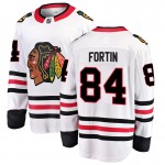 Fanatics Branded Chicago Blackhawks 84 Alexandre Fortin White Breakaway Away Youth NHL Jersey