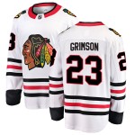 Fanatics Branded Chicago Blackhawks 23 Stu Grimson White Breakaway Away Youth NHL Jersey