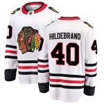 Fanatics Branded Chicago Blackhawks 40 Jake Hildebrand White Breakaway Away Youth NHL Jersey