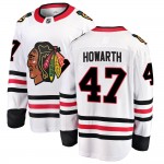 Fanatics Branded Chicago Blackhawks 47 Kale Howarth White Breakaway Away Youth NHL Jersey