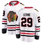 Fanatics Branded Chicago Blackhawks 29 Eric Levine White Breakaway Away Youth NHL Jersey