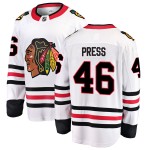 Fanatics Branded Chicago Blackhawks 46 Robin Press White Breakaway Away Youth NHL Jersey