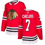 Adidas Chicago Blackhawks 7 Chris Chelios Authentic Red Home Youth NHL Jersey