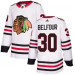 Adidas Chicago Blackhawks 30 ED Belfour Authentic White Away Youth NHL Jersey