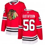 Adidas Chicago Blackhawks 56 Erik Gustafsson Authentic Red Home Youth NHL Jersey