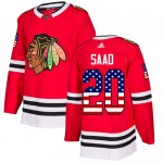 Adidas Chicago Blackhawks 20 Brandon Saad Authentic Red USA Flag Fashion Youth NHL Jersey