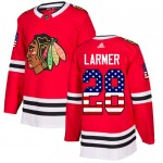 Adidas Chicago Blackhawks 28 Steve Larmer Authentic Red USA Flag Fashion Youth NHL Jersey