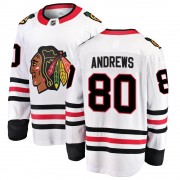 Fanatics Branded Chicago Blackhawks 80 Zach Andrews White Breakaway Away Men's NHL Jersey