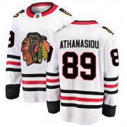 Fanatics Branded Chicago Blackhawks 89 Andreas Athanasiou White Breakaway Away Men's NHL Jersey