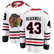 Fanatics Branded Chicago Blackhawks 43 Colin Blackwell White Breakaway Away Men's NHL Jersey