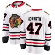 Fanatics Branded Chicago Blackhawks 47 Kale Howarth White Breakaway Away Men's NHL Jersey