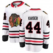 Fanatics Branded Chicago Blackhawks 44 Wyatt Kaiser White Breakaway Away Men's NHL Jersey
