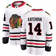 Fanatics Branded Chicago Blackhawks 14 Boris Katchouk White Breakaway Away Men's NHL Jersey