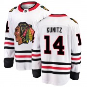 Fanatics Branded Chicago Blackhawks 14 Chris Kunitz White Breakaway Away Men's NHL Jersey