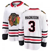 Fanatics Branded Chicago Blackhawks 3 Keith Magnuson White Breakaway Away Men's NHL Jersey