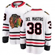 Fanatics Branded Chicago Blackhawks 38 Ethan Del Mastro White Breakaway Away Men's NHL Jersey