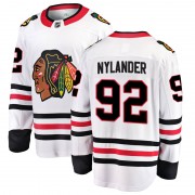 Fanatics Branded Chicago Blackhawks 92 Alexander Nylander White Breakaway Away Men's NHL Jersey