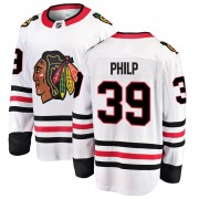 Fanatics Branded Chicago Blackhawks 39 Luke Philp White Breakaway Away Men's NHL Jersey
