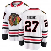 Fanatics Branded Chicago Blackhawks 27 Lukas Reichel White Breakaway Away Men's NHL Jersey