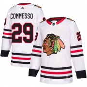 Adidas Chicago Blackhawks 29 Drew Commesso Authentic White Away Youth NHL Jersey