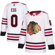 Adidas Chicago Blackhawks 0 Joshua Ess Authentic White Away Youth NHL Jersey