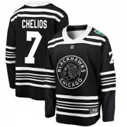 Fanatics Branded Chicago Blackhawks 7 Chris Chelios Black 2019 Winter Classic Breakaway Men's NHL Jersey