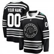 Fanatics Branded Chicago Blackhawks 00 Custom Black 2019 Winter Classic Breakaway Men's NHL Jersey