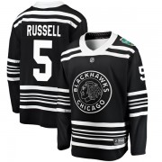 Fanatics Branded Chicago Blackhawks 5 Phil Russell Black 2019 Winter Classic Breakaway Men's NHL Jersey